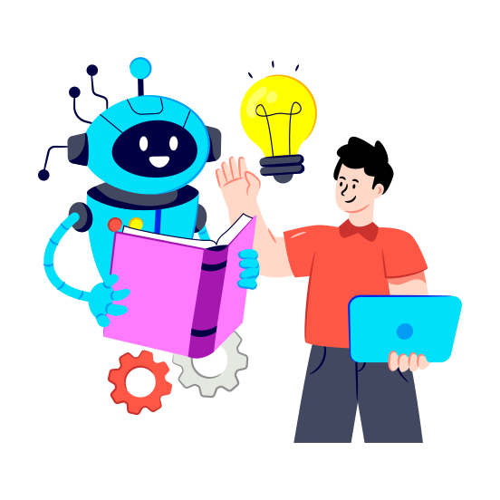 Ai Education, Ai Learning, Artificial Intelligence, Ai Technology, Machine Learning illustration