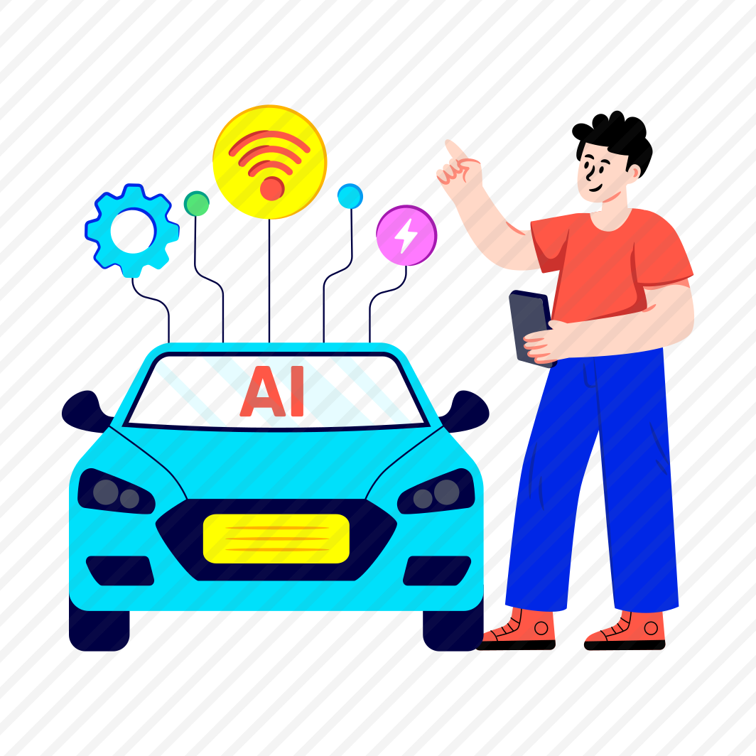 Ai Powered Car, Smart Car, Smart Vehicle, Artificial Intelligence, Ai Technology preview