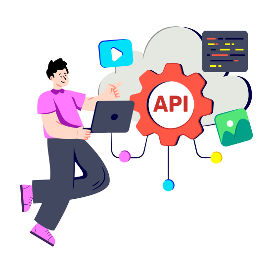 Cloud Api, Application Programming Interface, Cloud Technology, Cloud Computing, Programming Interface illustration