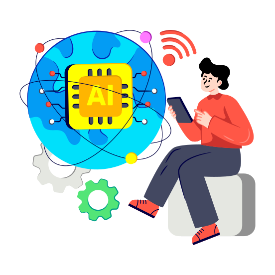 Global Processor, Global Ai, Artificial Intelligence, Global Network, Global Connection illustration