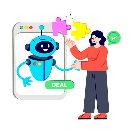 Problem Solving Robot, Artificial Intelligence, Ai Problem Solving, Robot Interaction, Ai Deal, illustration