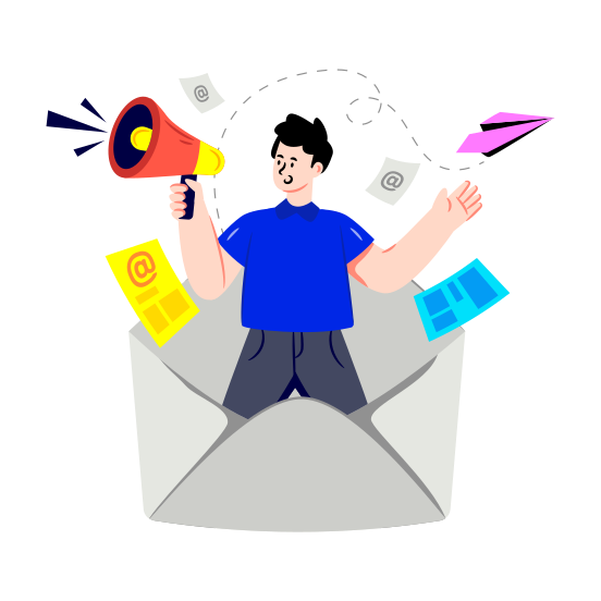 Email Marketing, Email Promotion, Email Publicity, Email Campaign, Email Announcement illustration