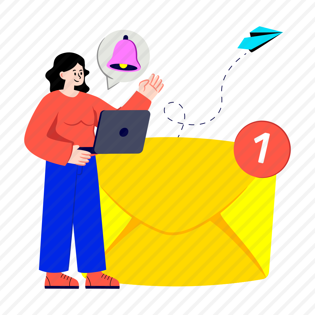 Email Notification, Unread Email, New Email, Inbox, Send Email preview