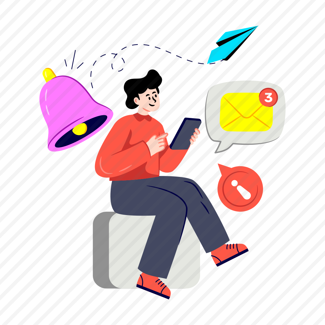 Email Notification, Unread Email, New Email, Inbox, Send Notification preview