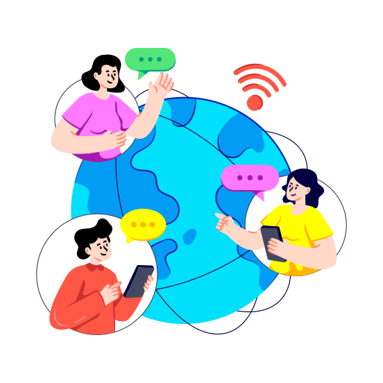 Global Communication, Global Conversation, Global Discussion, Global Connectivity, Global Negotiation illustration