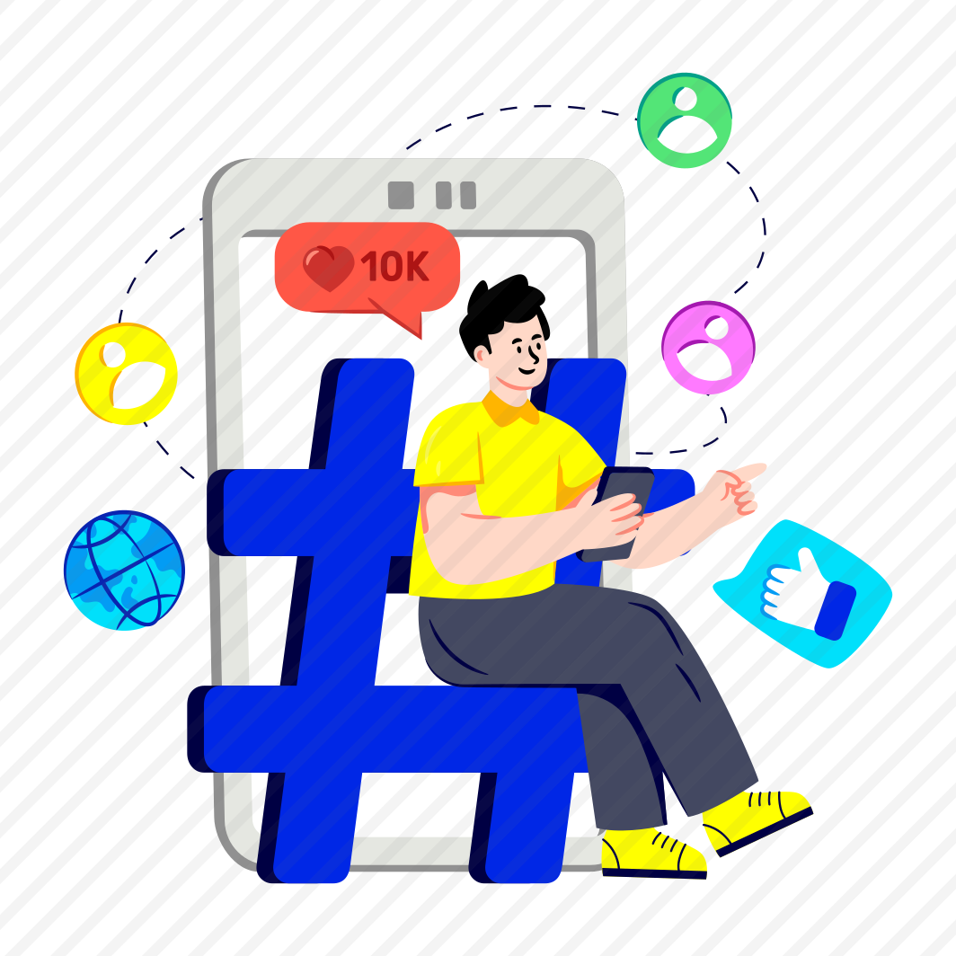 Mobile Hashtag, Social Media User, Social Network, Social Platform, Social Community preview