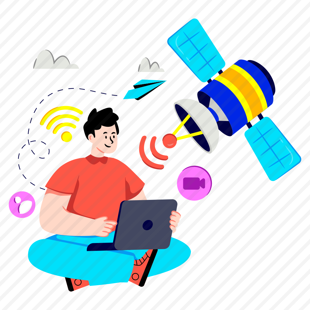 Satellite Communication, Satellite Conversation, Satellite Network, Internet Network, Internet Connection preview