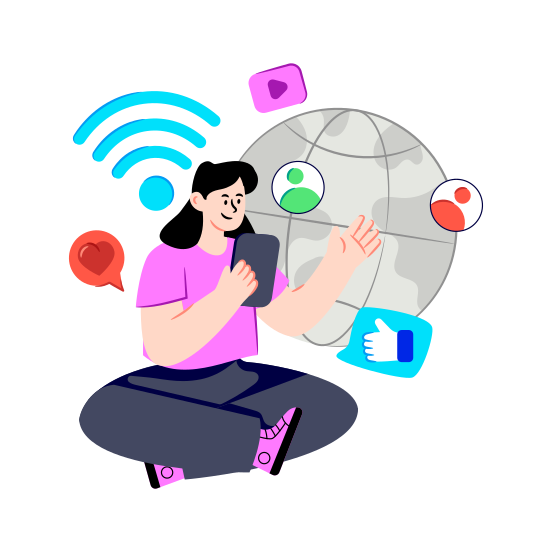 Social Network, Social Platform, Social Community, Social Media User, Social Media Influencer illustration