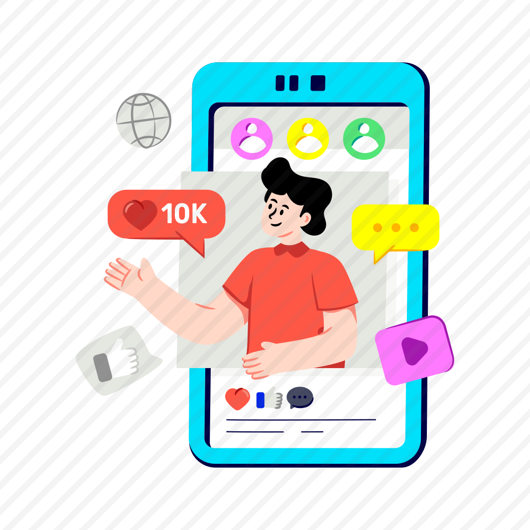 Social Network, Social Platform, Social Community, Social Media User, Social Media Influencer,icons preview