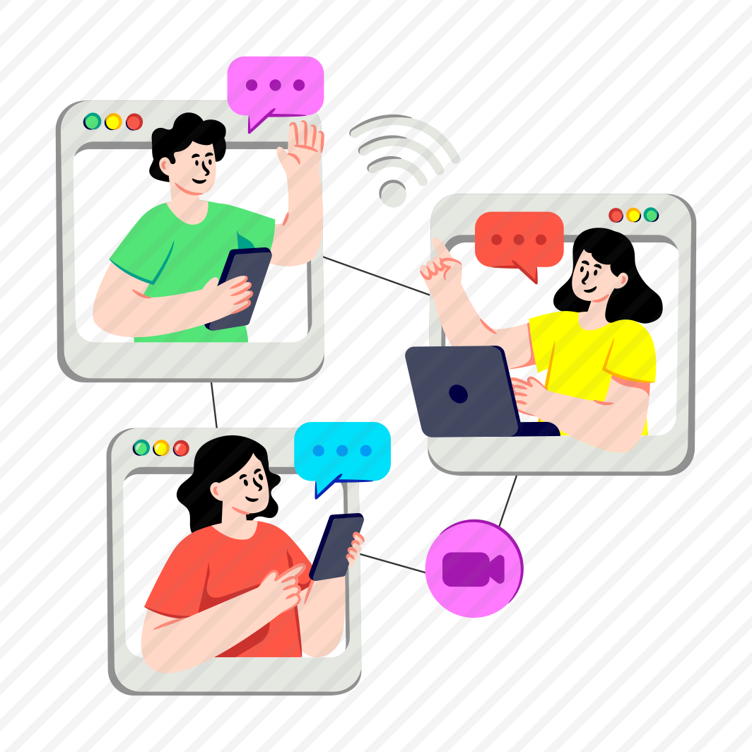 Video Call, Video Discussion, Video Message, Video Communication, Live Chat, preview