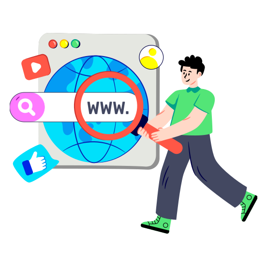 Www, World Wide Web, Internet Research, Search Browser, Search Network illustration