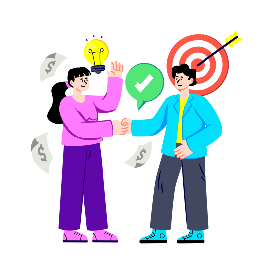 Business Contract, Business Deal, Business Agreement, Business Handshake, Business Handclasp, illustration