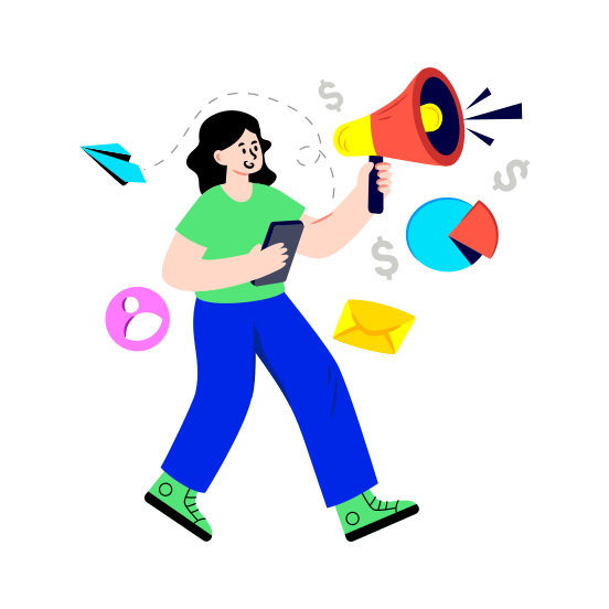 Business Marketing, Business Promotion, Business Publicity, Business Campaign, Financial Marketing illustration