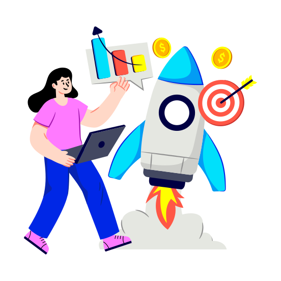 Business Startup, Business Launch, Business Initiation, Business Commencement, Business Mission illustration