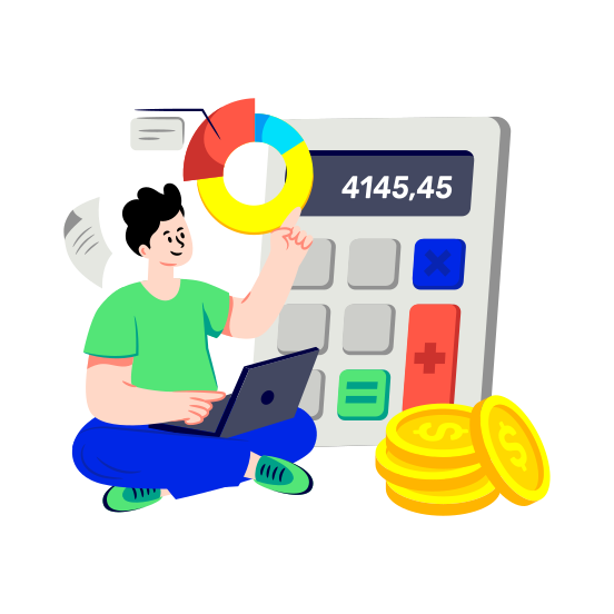 Financial Calculation, Arithmetic, Mathematics, Accounting, Money Calc, illustration