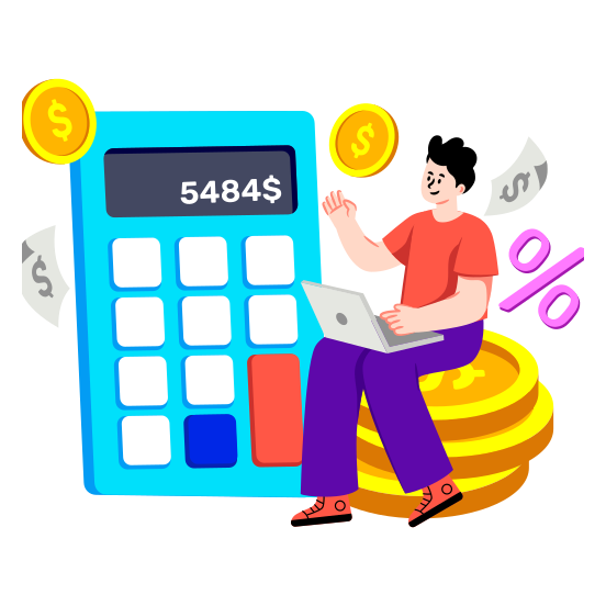 Financial Calculation, Arithmetic, Mathematics, Accounting, Money Calc,,icons illustration