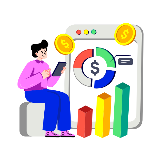Financial Chart, Financial Graph, Data Analysis, Financial Statistics, Infographic, illustration