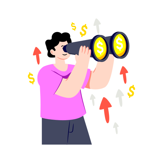 Financial Prediction, Financial Future, Financial Forecast, Business Prediction, Business Future illustration