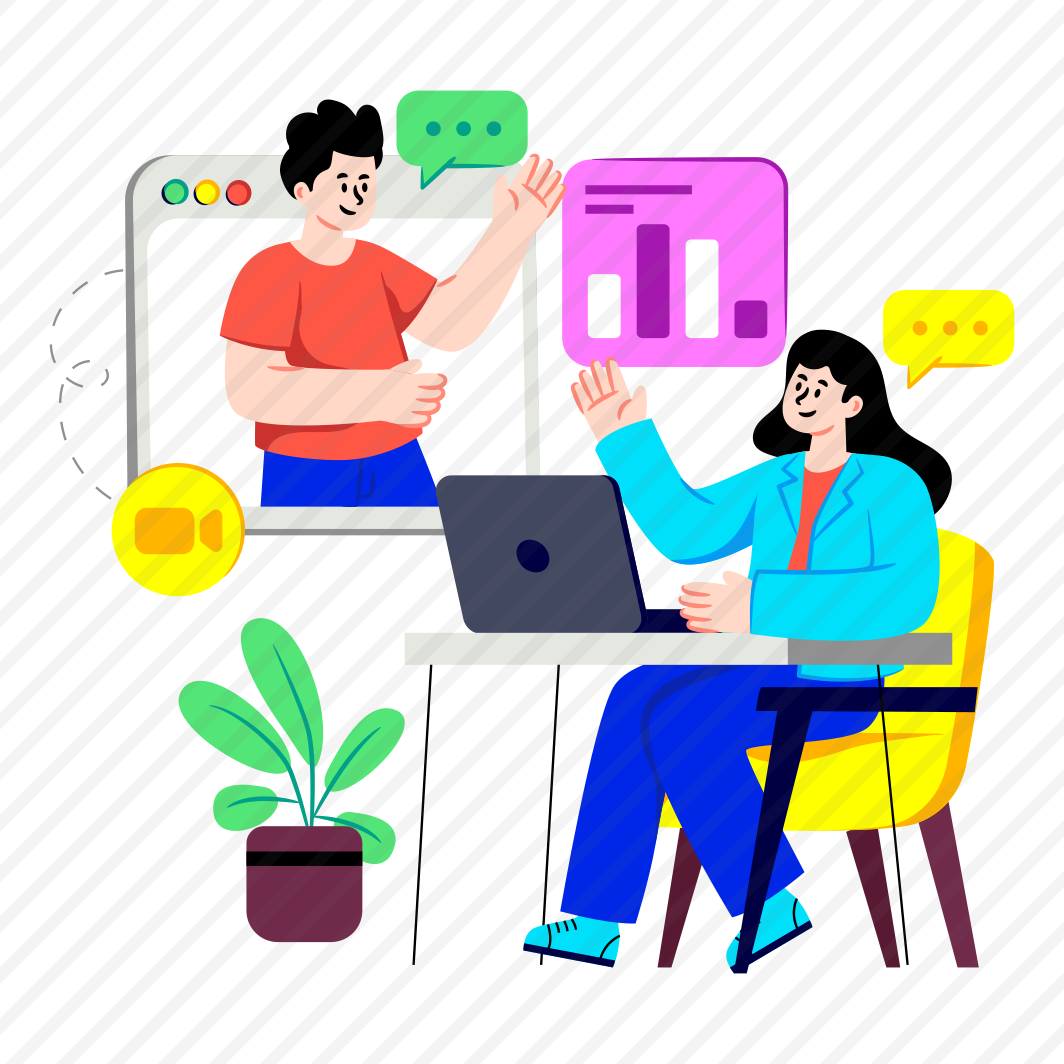 Virtual Meeting, Online Meeting, Creative Discussion, Creative Negotiation, Business Communication preview