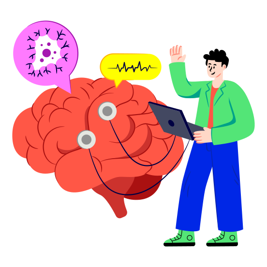 Brain Checkup, Cerebrum, Human Organ, Intelligence, Human Mind, illustration