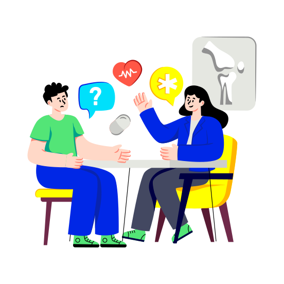 Doctor Patient, Doctor Consultation, Doctor Discussion, Doctor Negotiation, Communication illustration