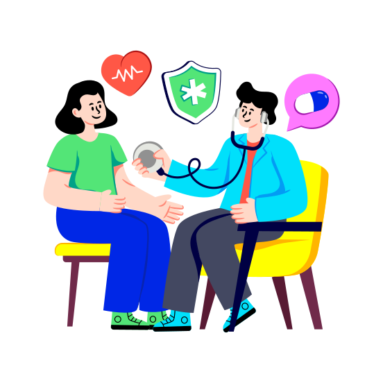 Doctor Patient, Doctor Consultation, Doctor Discussion, Doctor Negotiation, Patient Checkup illustration
