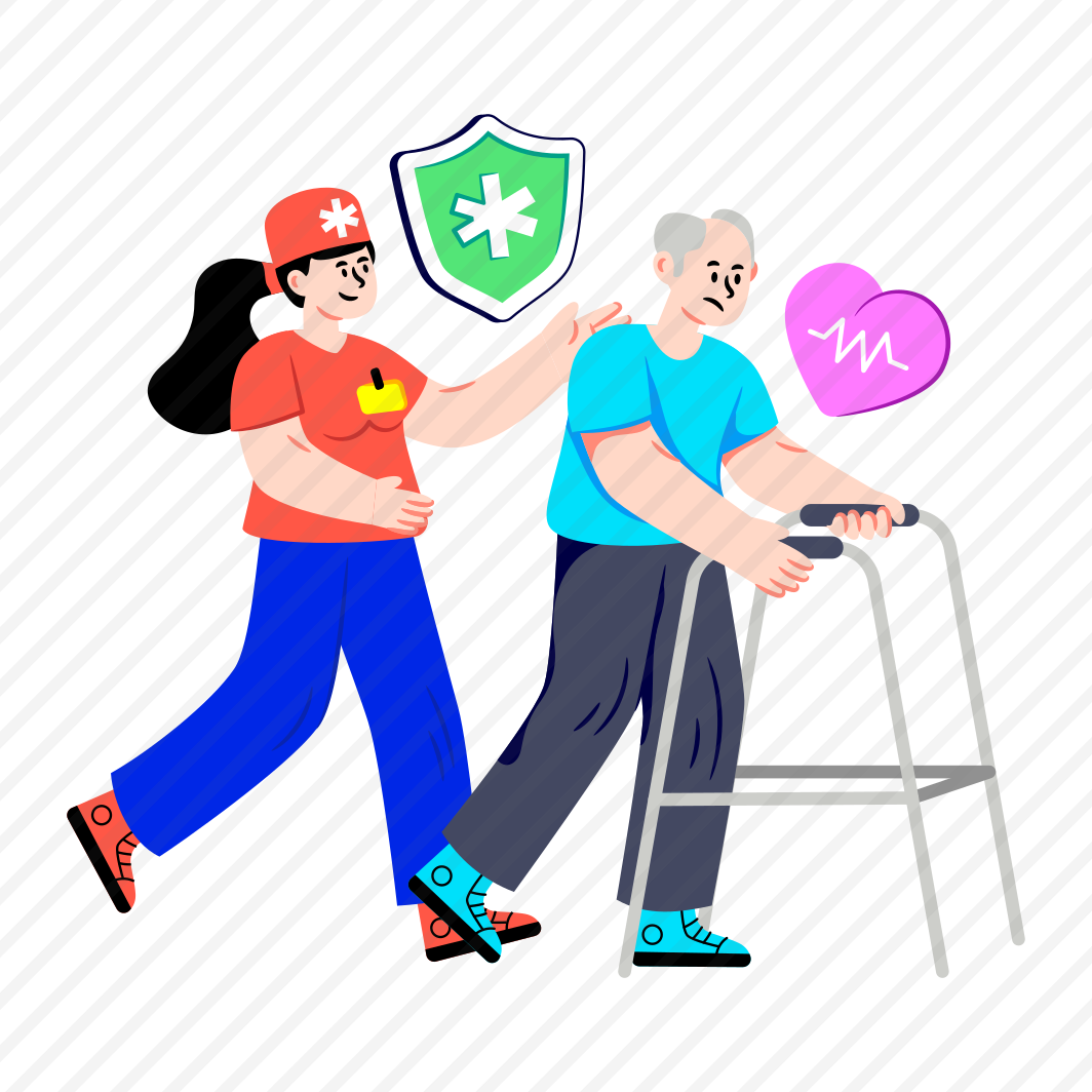 Elderly Care, Disabled Man, Physio Checking, Aged Care, Caretaker, preview