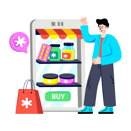 Online Pharmacy, Online Medicine, Medicine Shop, E Pharmacy, Buy Medicine Online,icons illustration