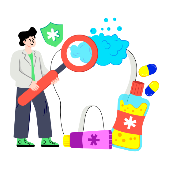 Search Tooth, Find Tooth, Tooth Analysis, Dental Research, Dental Analysis, illustration