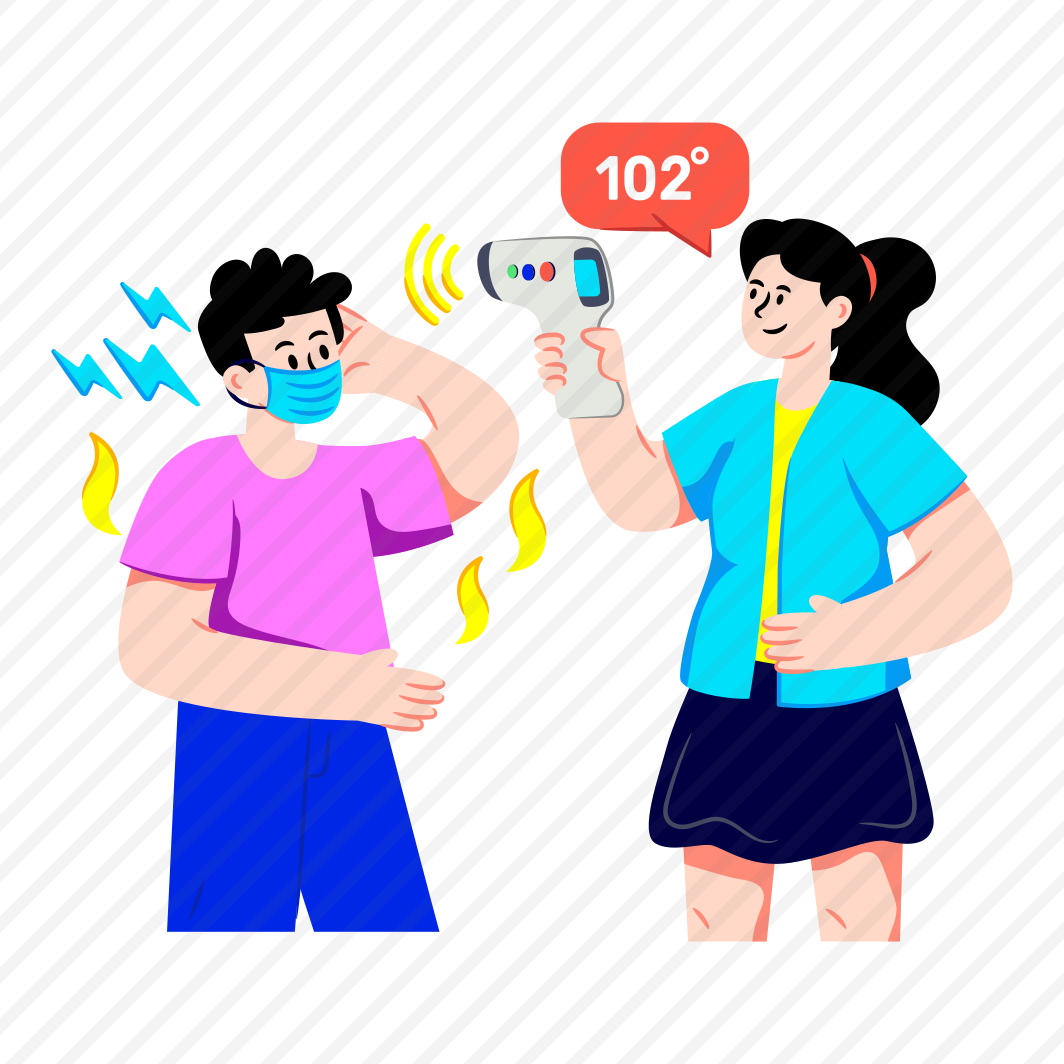 Temperature Checking, Fever Checking, Patient, Sick Person, Body Temperature preview