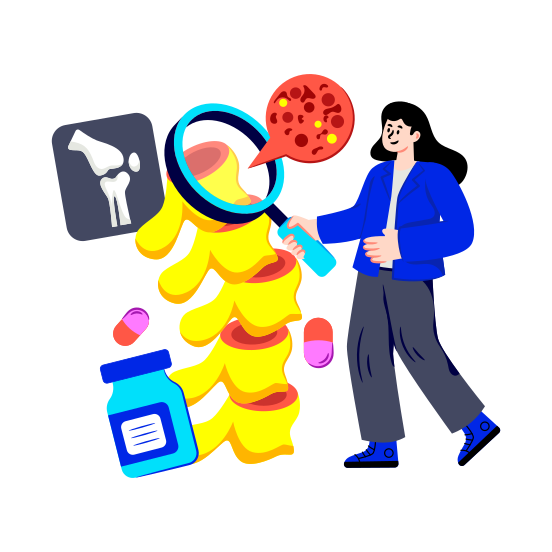 Vertebral Diagnosis, Spinal Cord, Backbone, Medulla Spinalis, Spine illustration