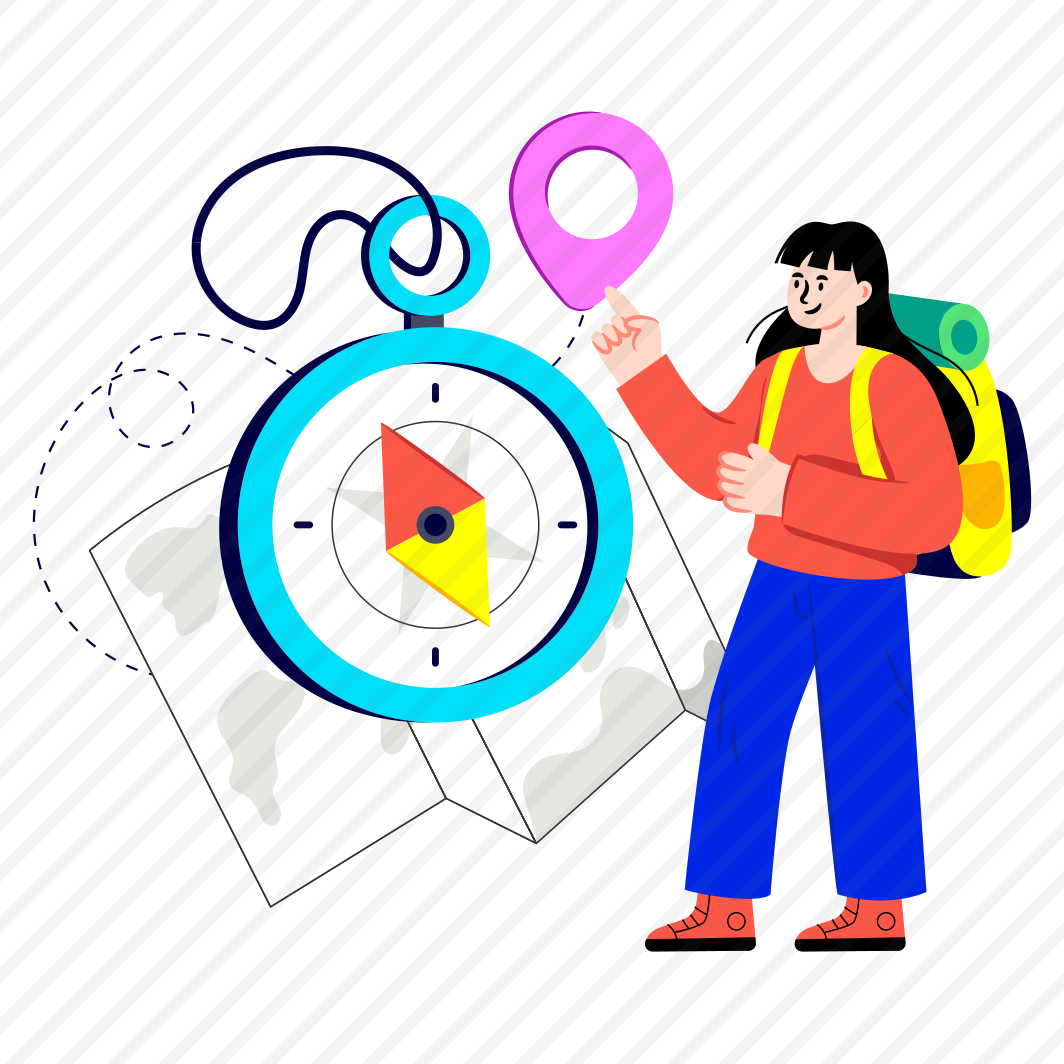 Compass, Windrose, Magnetic Tool, Travel Orientation, Direction Tool preview