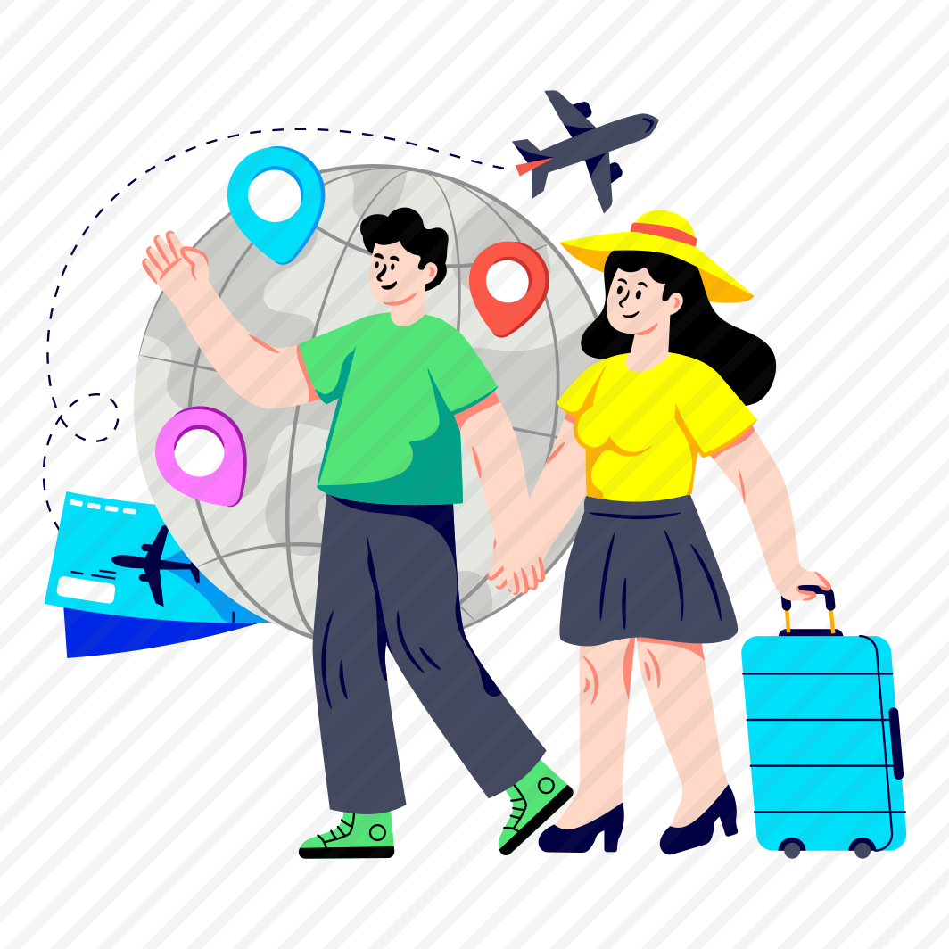 Couple Travel, Honeymoon Travel, Tourist, Air Travel, World Tour, preview