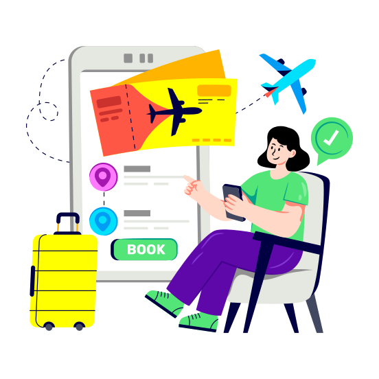 Mobile Ticket Booking, Raffle, Voucher, Permit Pass, Travel Pass, illustration