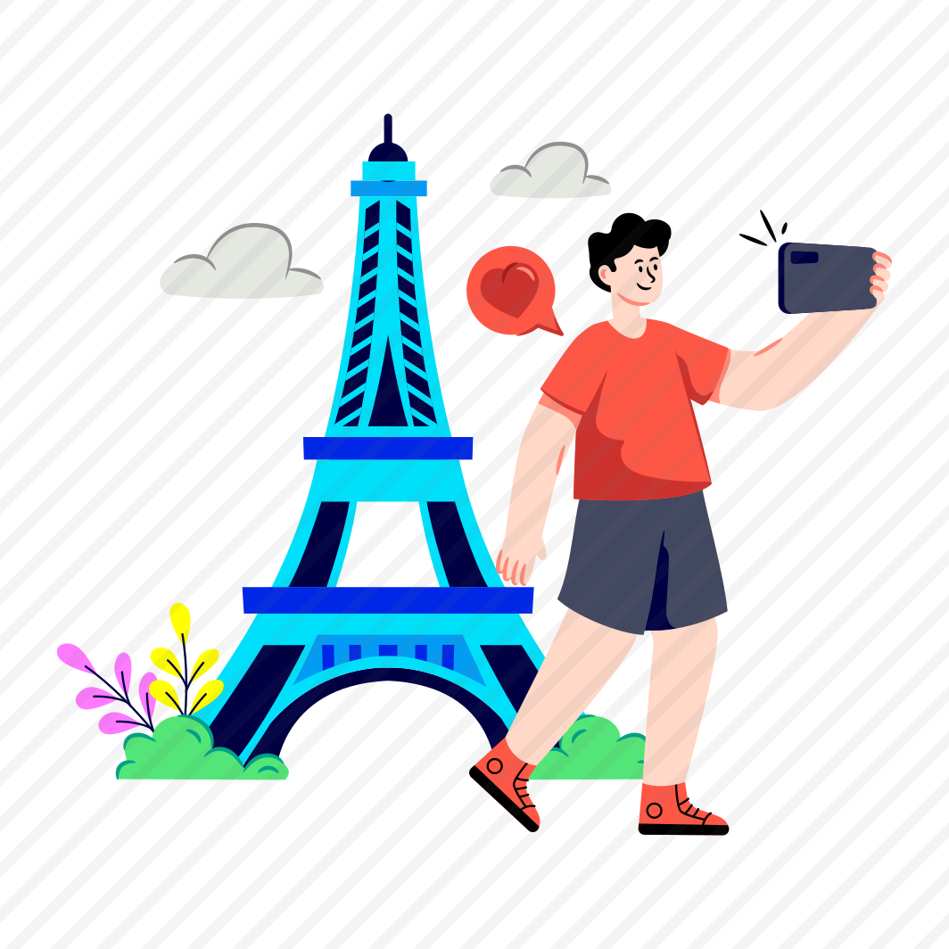 Taking Selfie, Taking Picture, Tourist, Traveler, Eiffel Tower preview