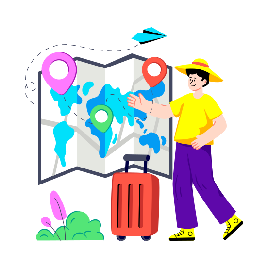 Travel Map, Travel Location, Travel Direction, Gps, Navigation illustration