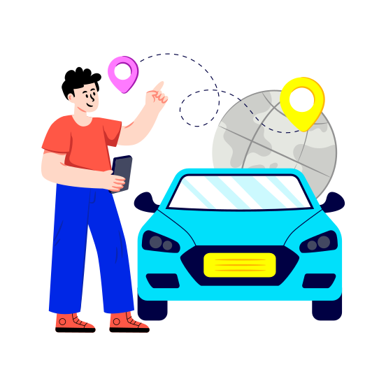 Vehicle Location, Car Direction, Gps, Navigation, Car Location illustration
