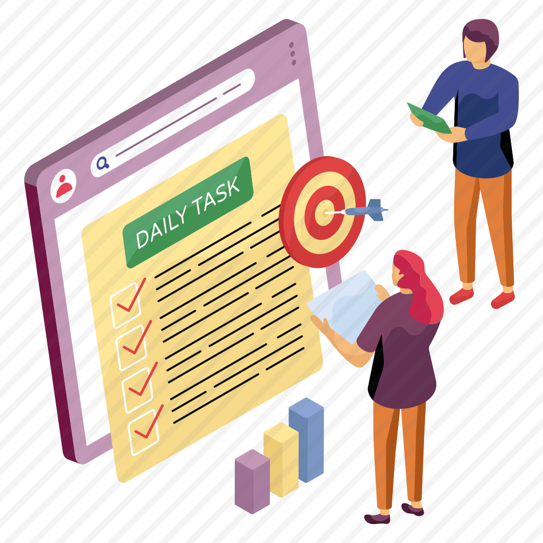 Checklist, Target List, Todo, Daily Task, Daily Agenda, preview