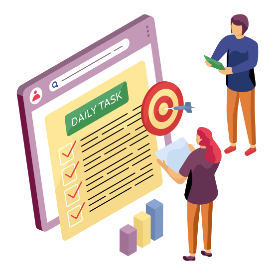 Checklist, Target List, Todo, Daily Task, Daily Agenda, illustration