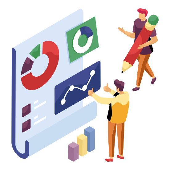 Data Analytics, Business Chart,  Infographic, Statistics, Business Report , illustration