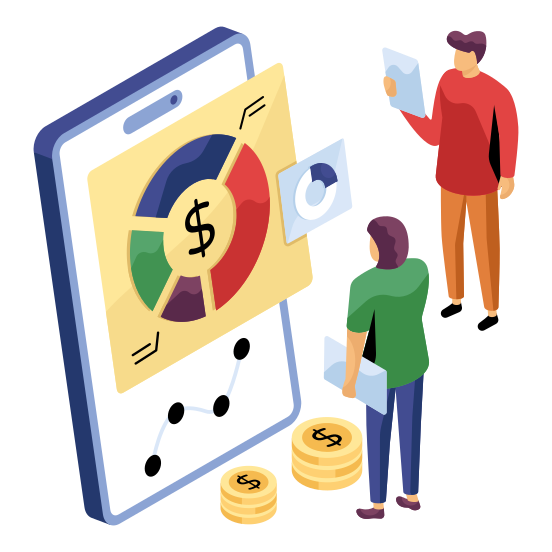 Mobile Data Analytics, Infographic, Statistics, Business Chart, Business Graph , illustration