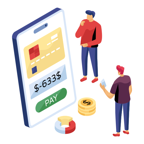 Mobile Pay, E Payment, Mobile Wallet, Epay, Mcommerce , illustration