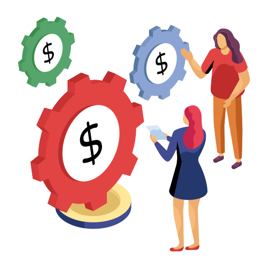 Money Management, Money Development, Dollar Management, Cash Management, Economy Management, illustration