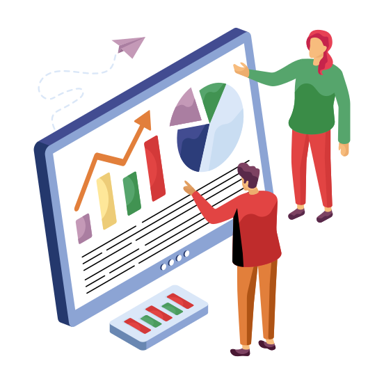 Online Data Analytics, Infographic, Statistics, Business Chart, Business Graph , illustration