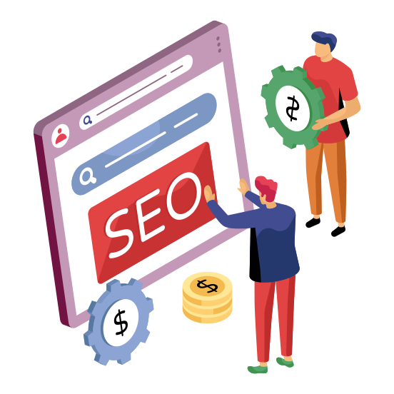 Seo, Search Engine Optimization, Optimizational Research, Online Marketing, Digital Marketing , illustration