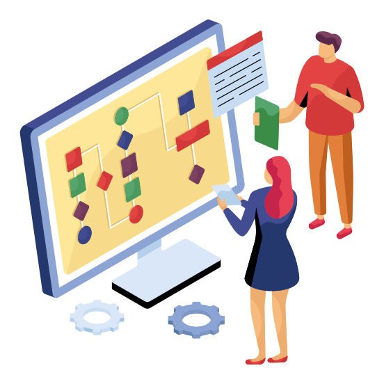 Sitemap, Flowchart, Flow Diagram, Hierarchy, Algorithm, illustration