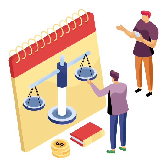 Justice Day, Schedule, Planner, Almanac, Calendar , illustration
