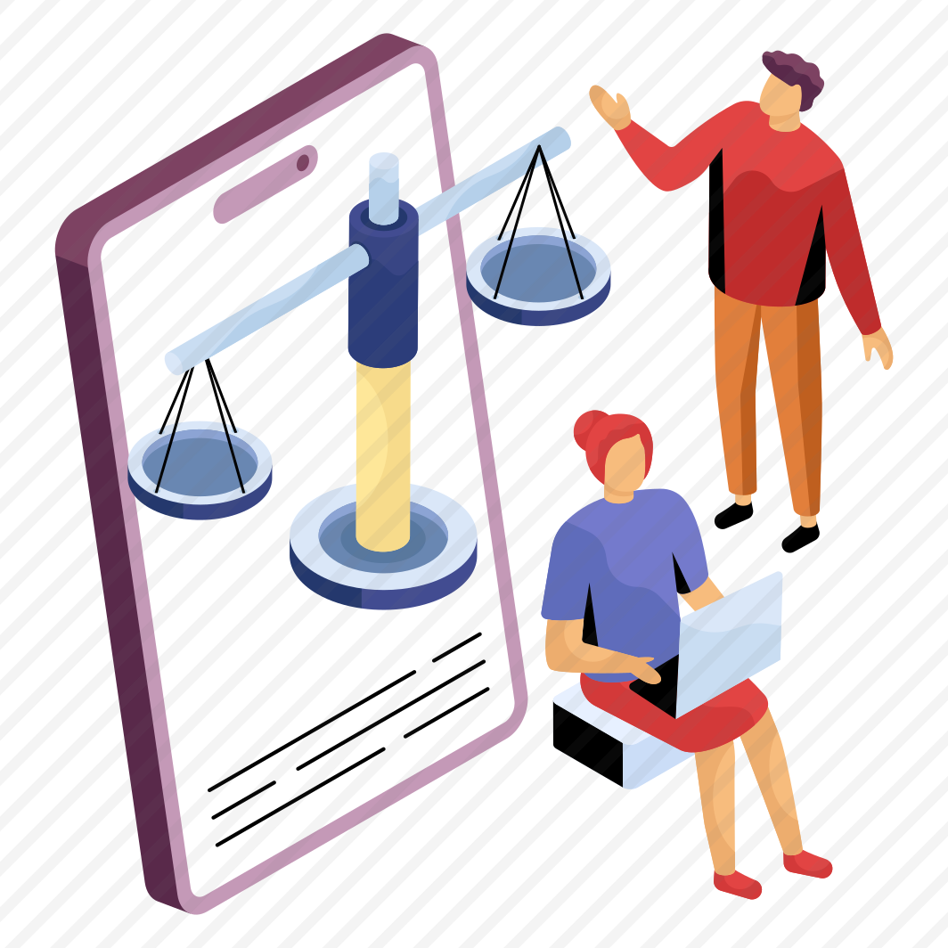 Mobile Justice, Equity, Fairness, Online Law, Justice Scale , preview