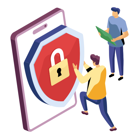 Mobile Security, Mobile Protection, Secure Mobile, Secure Phone, Smartphone Security, illustration