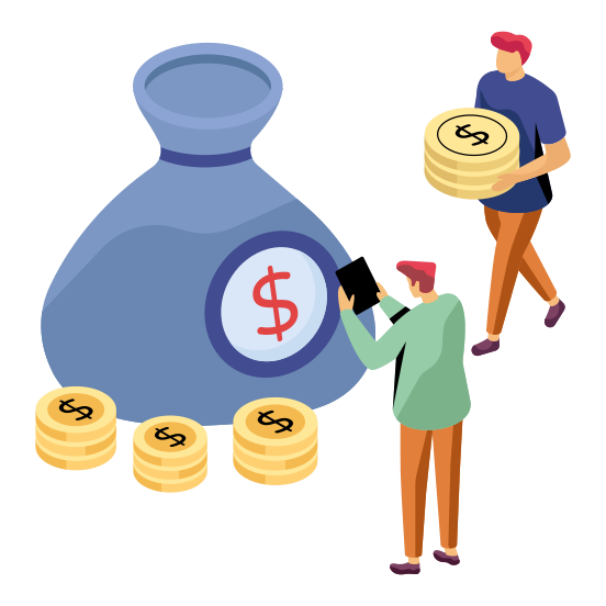 Money Bag, Dollar Sack, Finance, Wealth, Economy, illustration